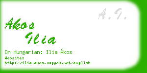 akos ilia business card